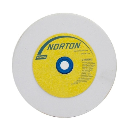 Norton Co Bench & Pedestal Wheel, High Speed, White Aluminum Oxide, 6 x 3/4 x 1 Extra Fine 150, Max RPM: 4140 076607-88248
